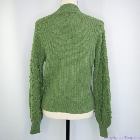 Madewell Bobble Cardigan Sweater, size XXS, color green, NWT - Picture 3 of 11